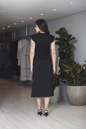 Vestido Recortes Manga Muscle