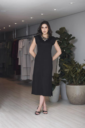 Vestido Recortes Manga Muscle