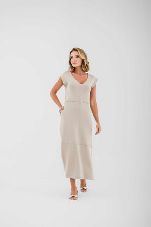 Vestido Recortes Manga Muscle